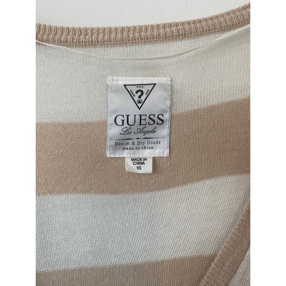 GUESS STRIPPED CROPPED CARDIGAN SIZE XS - Picture 2 of 7